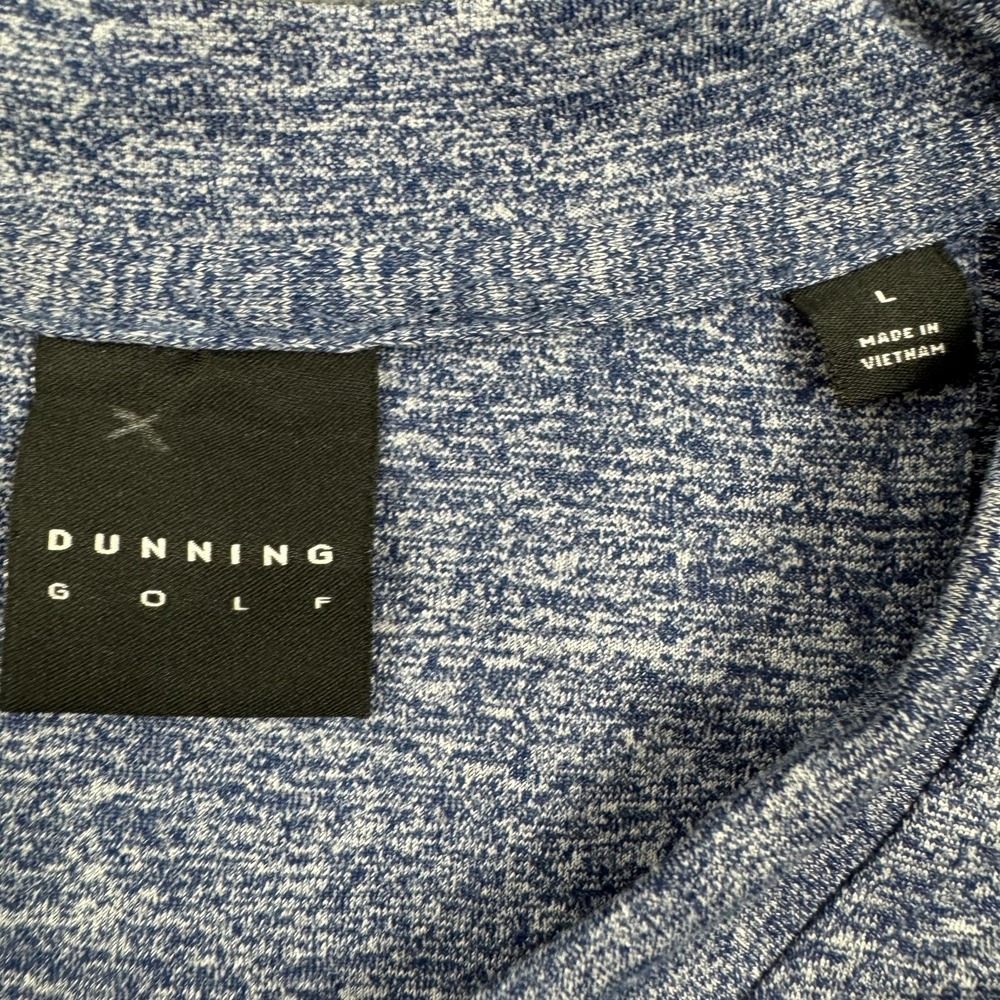 DUNNING GOLF Mens long sleeve V-Neck Active Pullover Shirt Blue - L - Picture 7 of 7